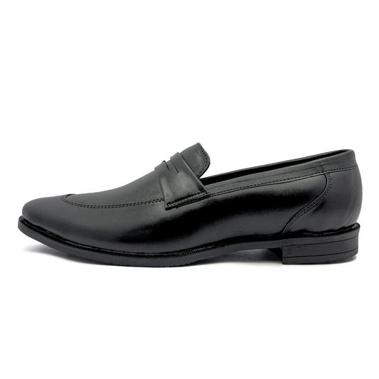 Penny Loafer With Double Stitched Welts for Men (Black)