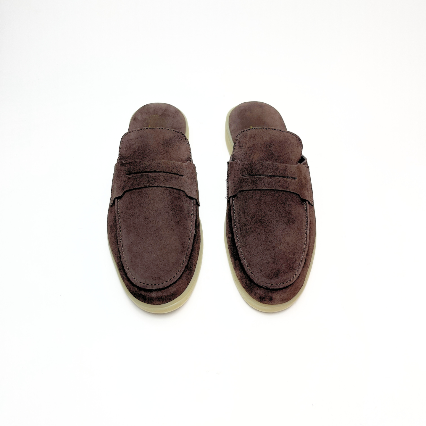 Old Money Suede Leather Mules (Brown)