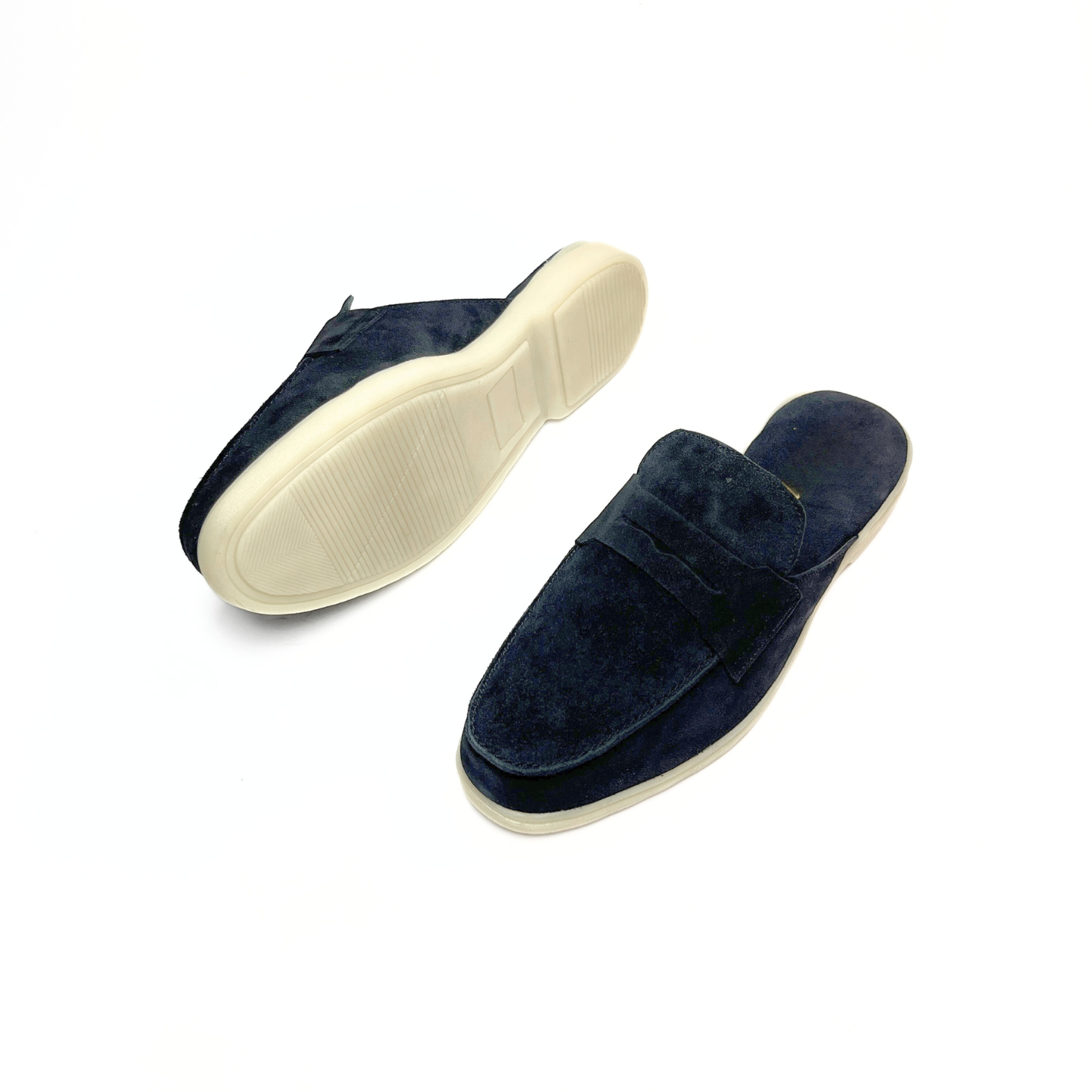 Old Money Suede Leather Mules (Black)