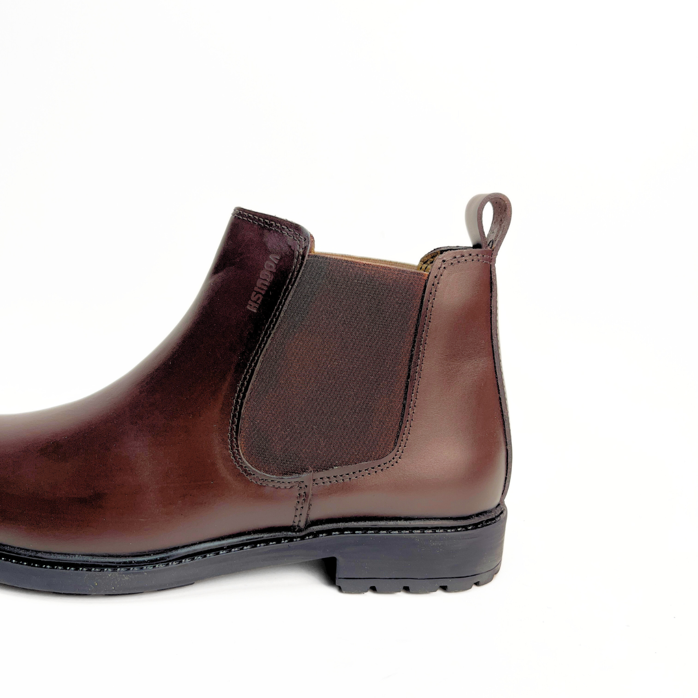 Leather Chelsea Boots Elastic (Brown)