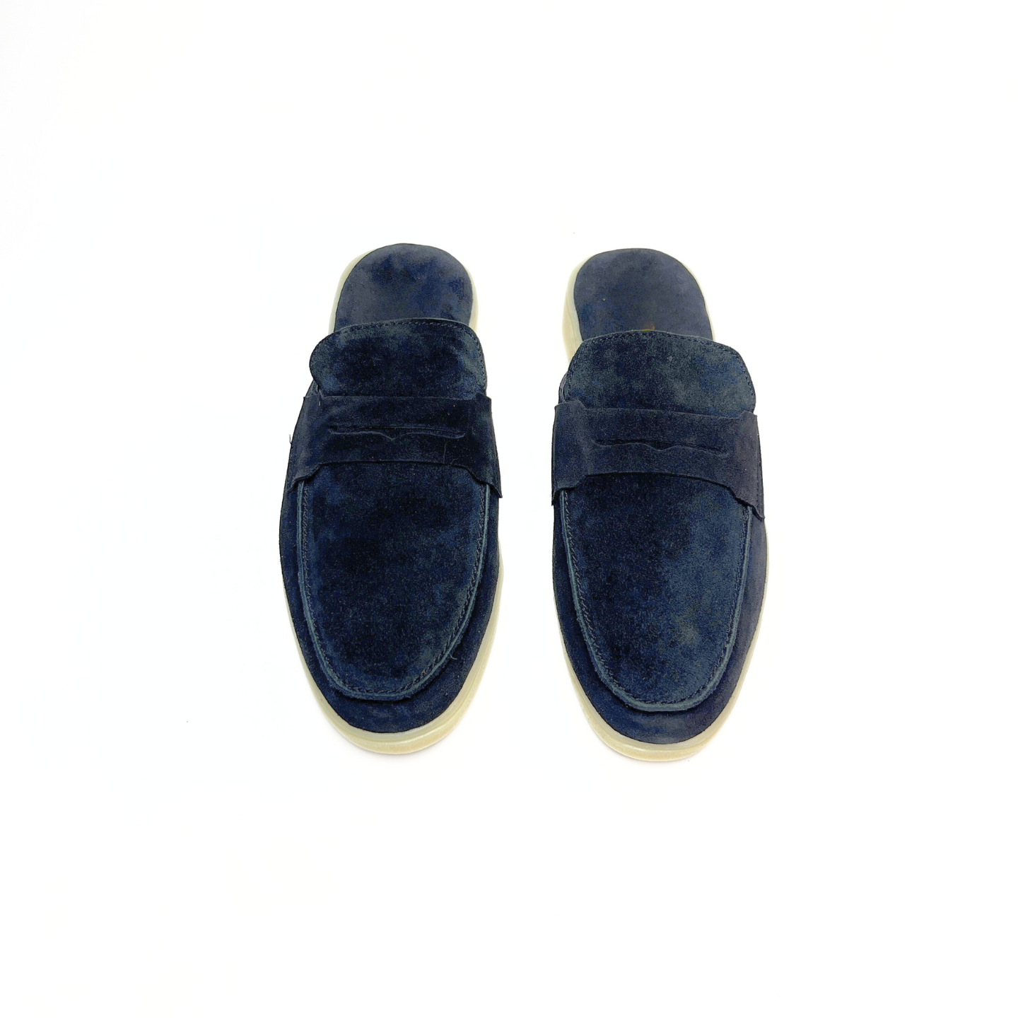 Old Money Suede Leather Mules (Black)
