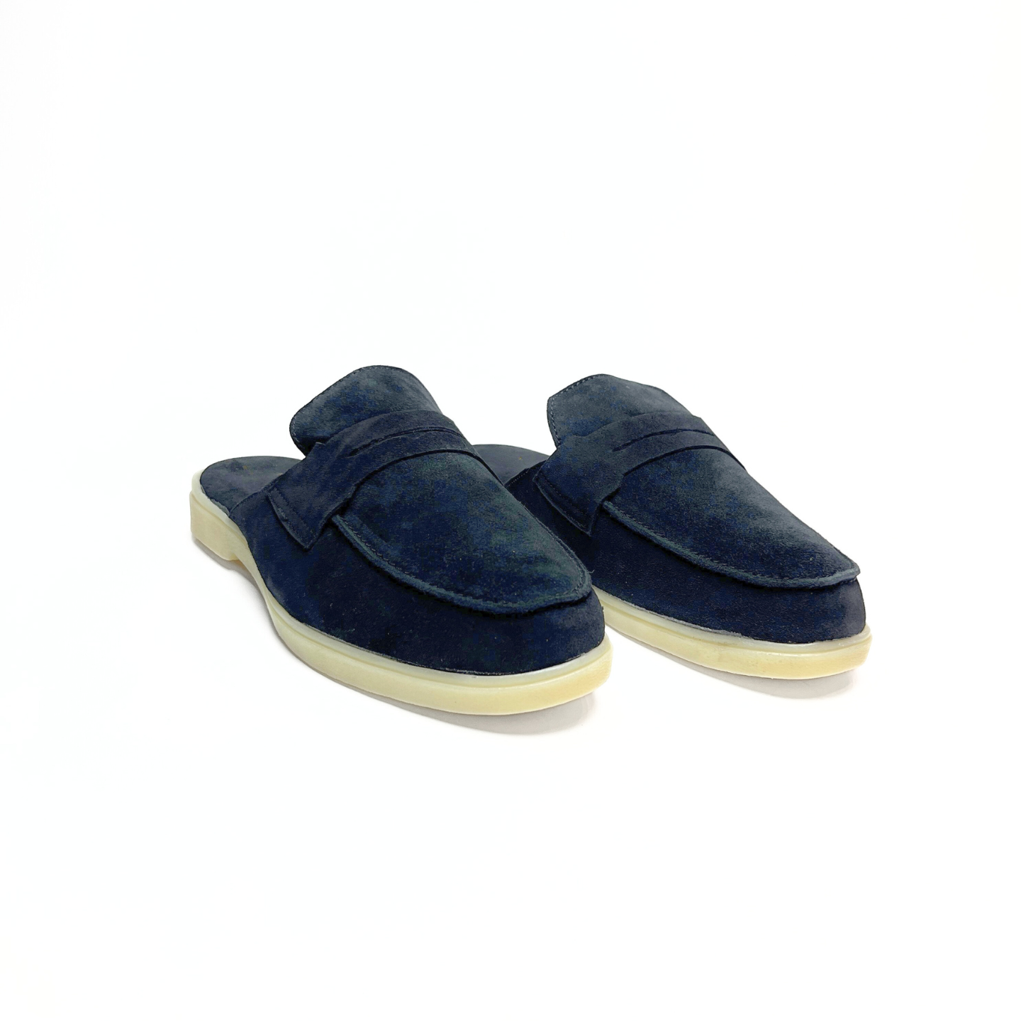 Old Money Suede Leather Mules (Black)
