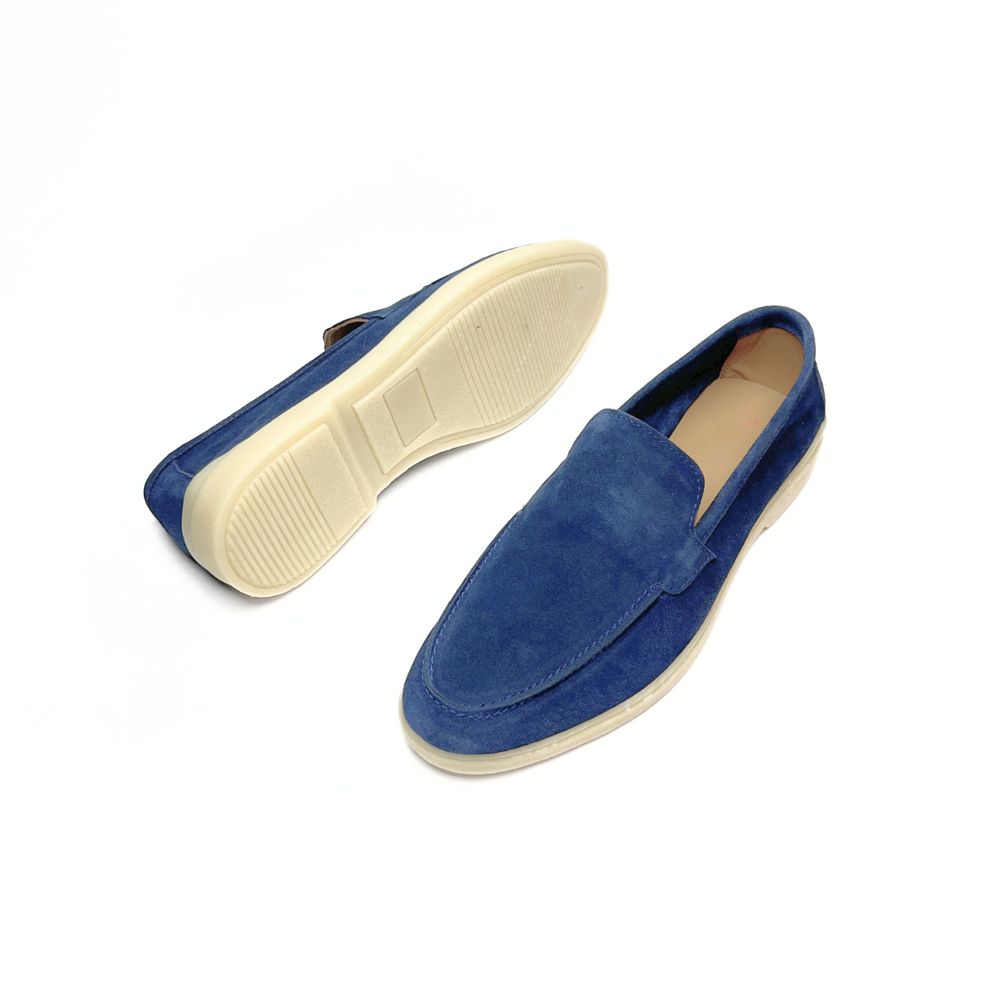 Old Money Suede Leather Loafers (Navy Blue)