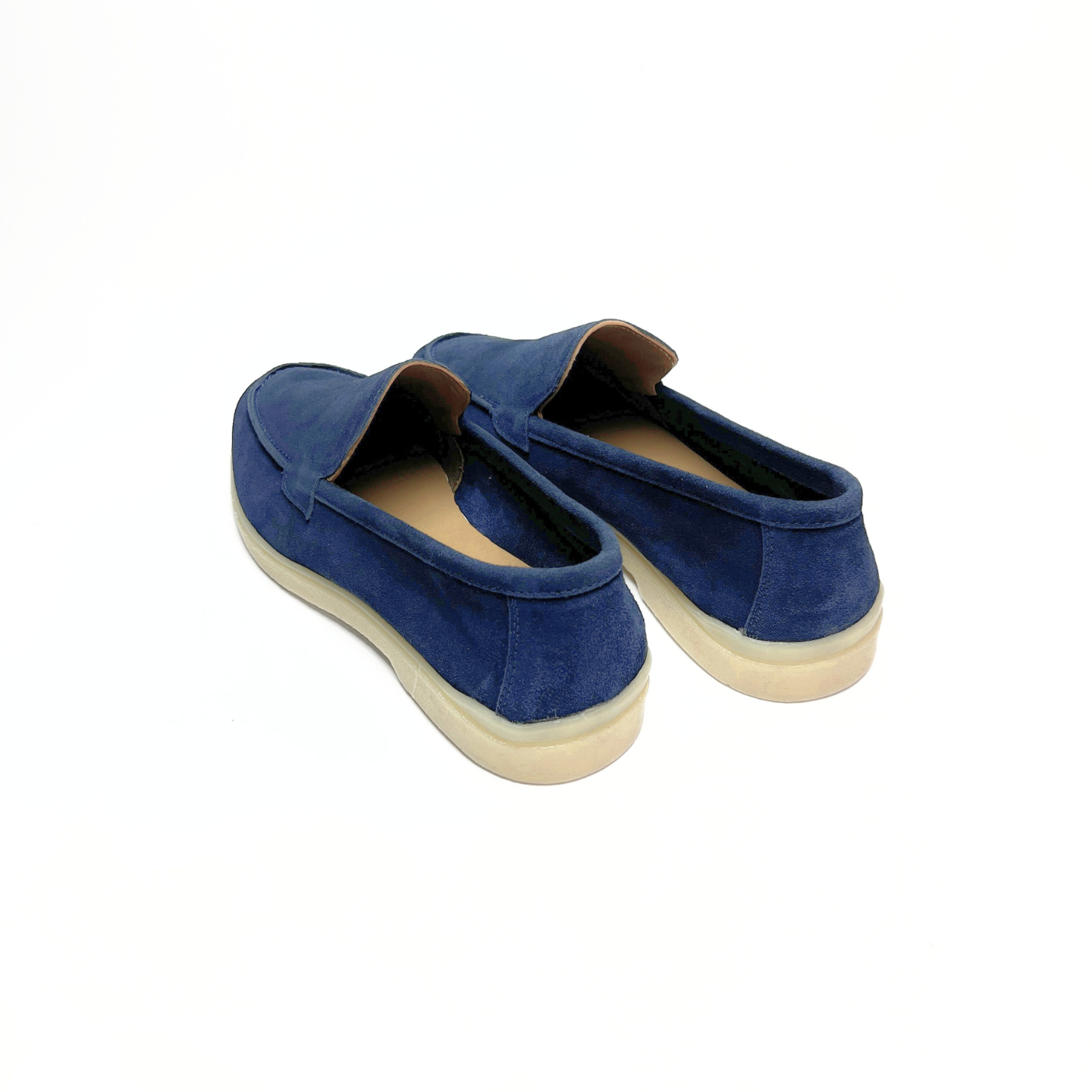Old Money Suede Leather Loafers (Navy Blue)