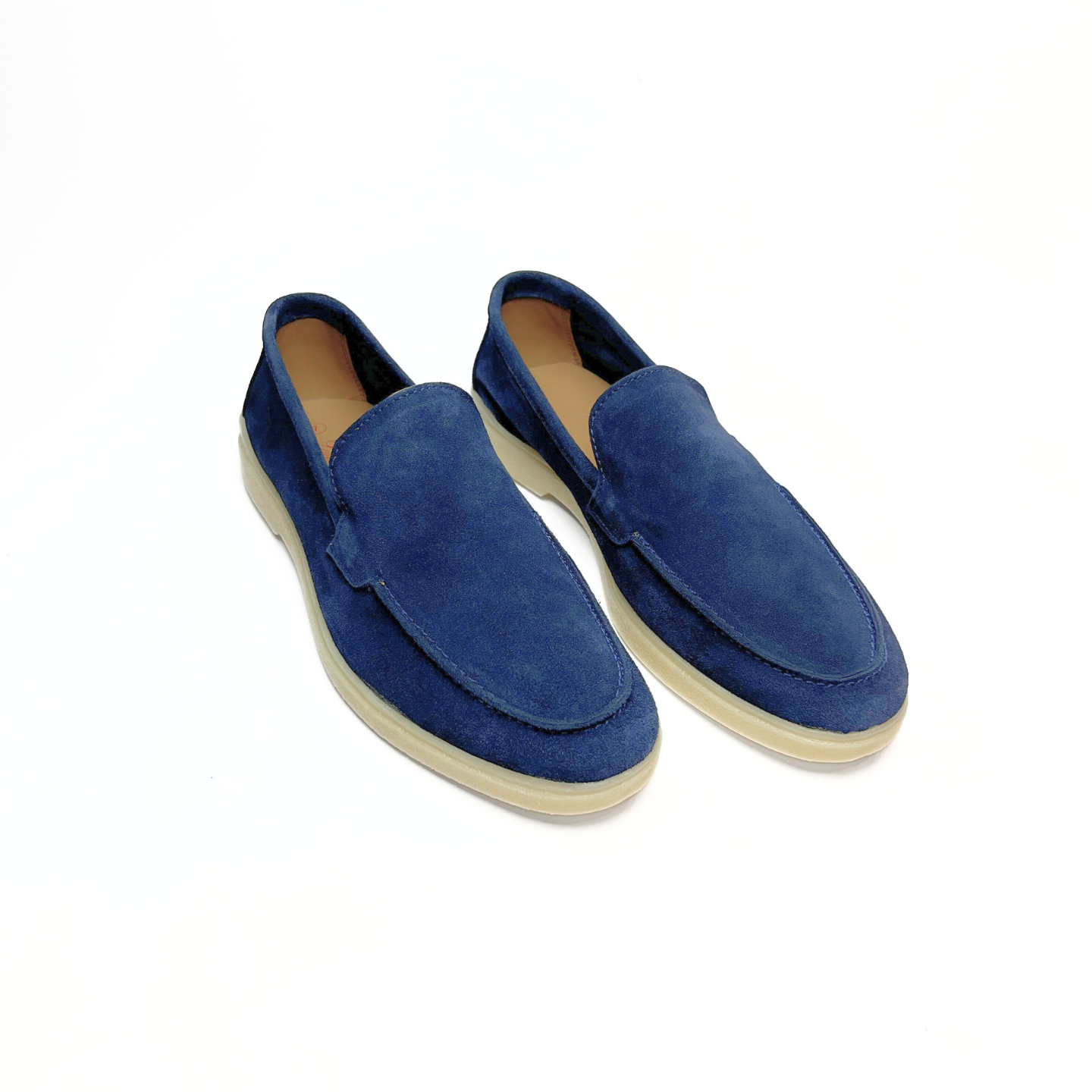 Old Money Suede Leather Loafers (Navy Blue)