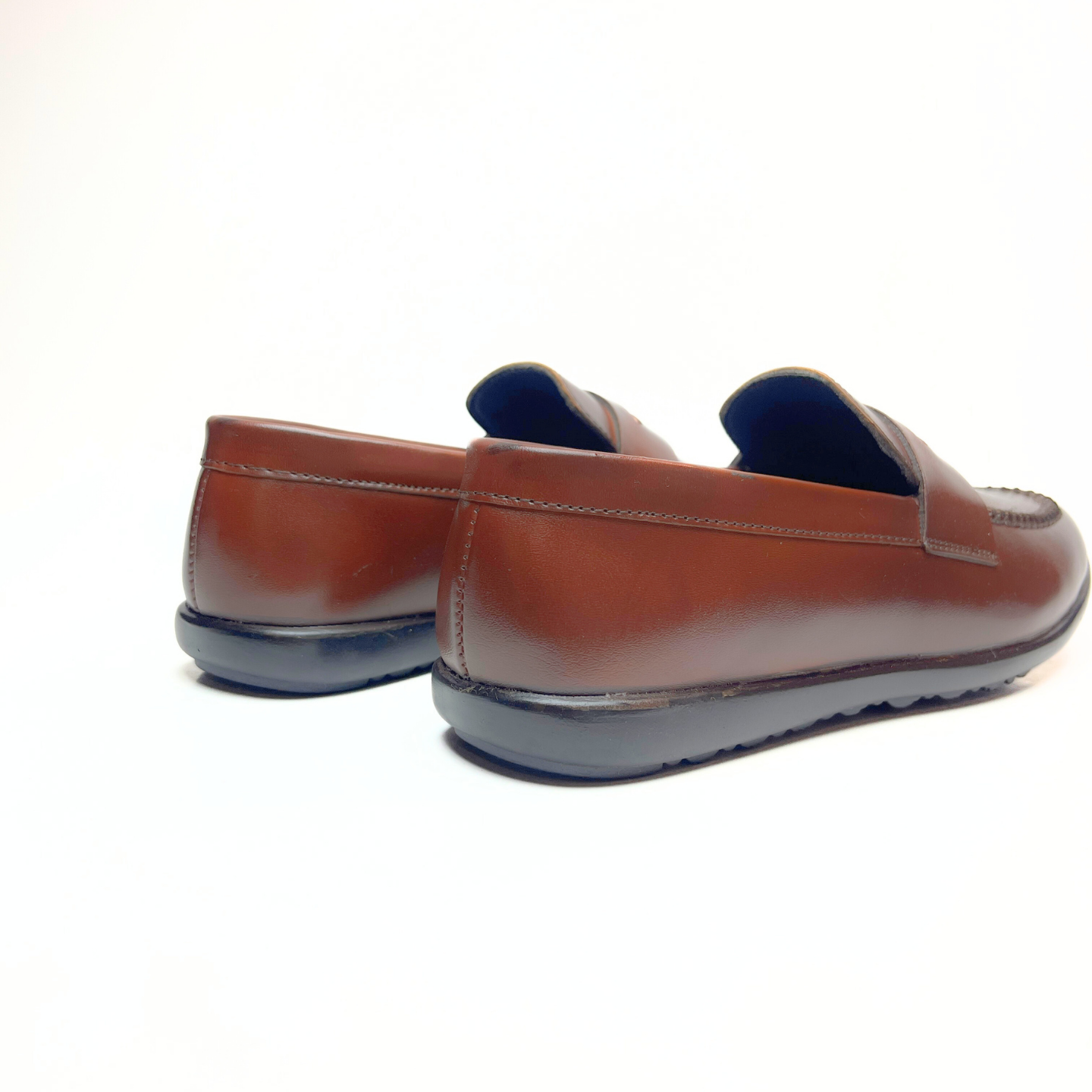 Rustic Charm Vegan Leather Loafers (Tan)(1005)