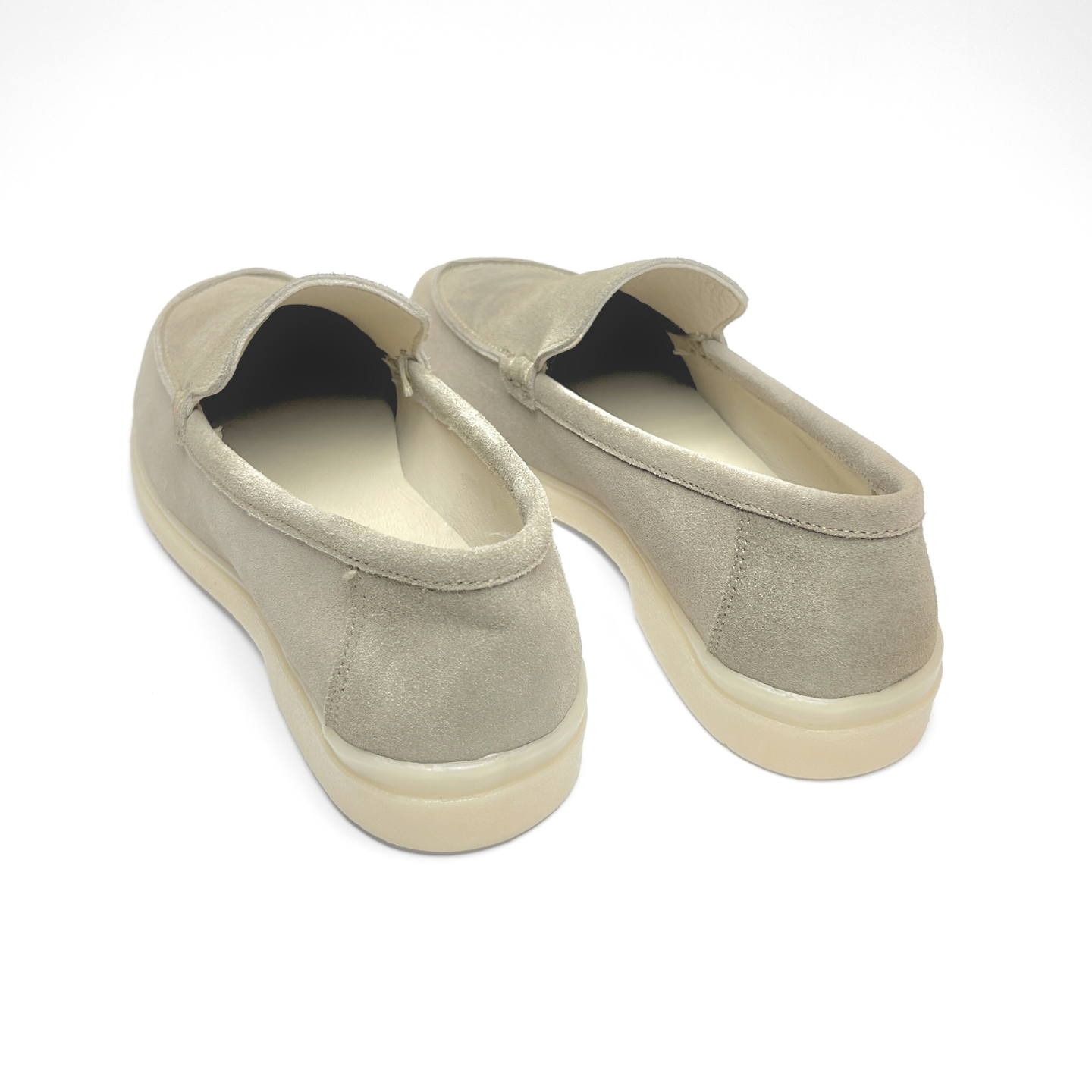 Old Money Suede Leather Loafers (Cream)