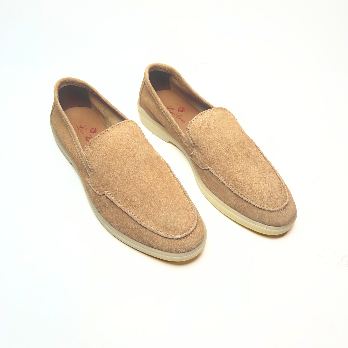Old Money Suede Leather Loafers (Light Brown)