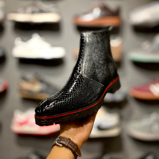 ZA Patent Croco Chunky Chelsea | Square