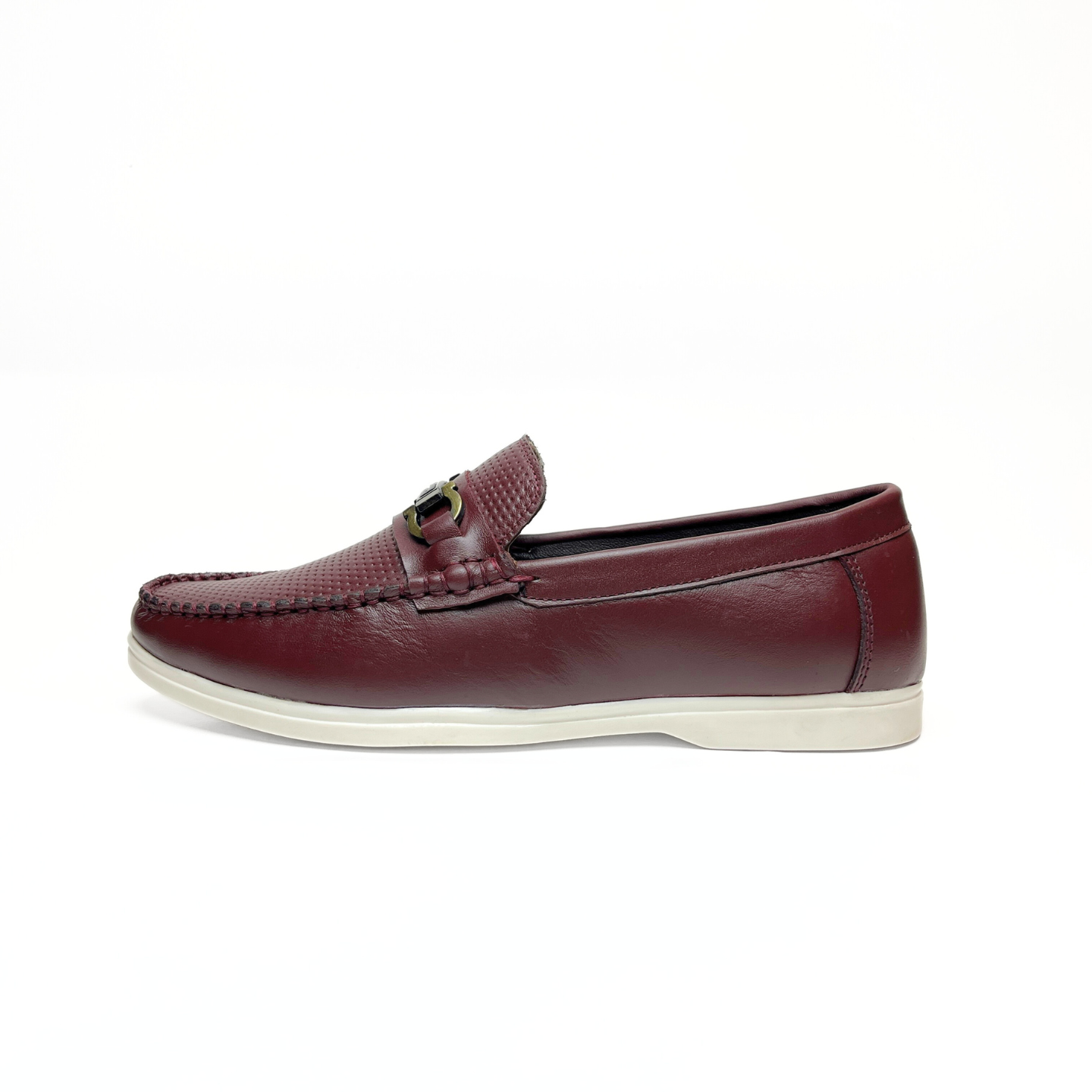 Elegant Maroon Leather Loafers for Men - Premium Style & Comfort