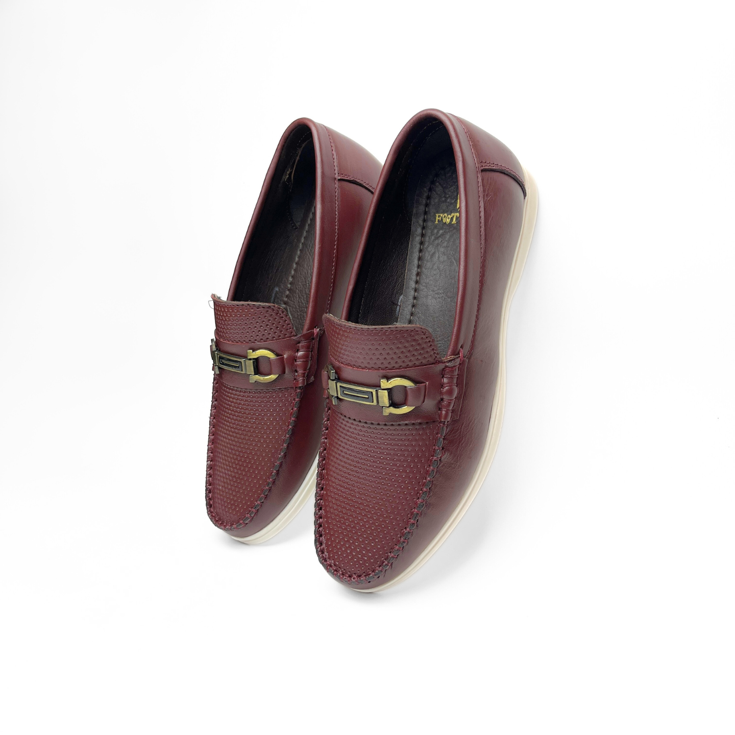 Elegant Maroon Leather Loafers for Men - Premium Style & Comfort