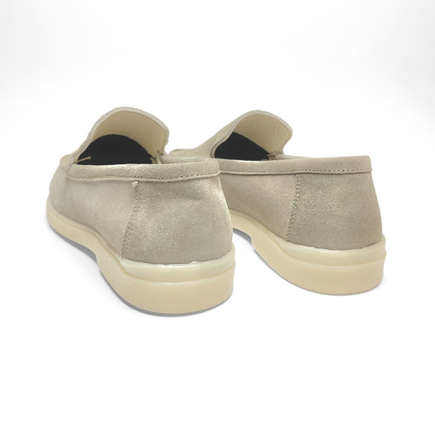 Old Money Suede Leather Loafers (Cream)