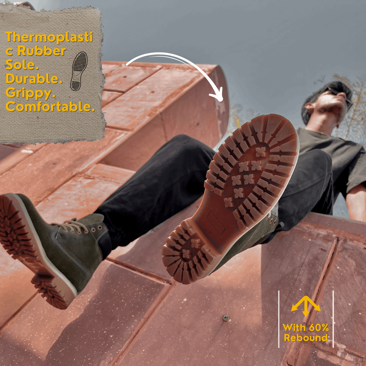 Men's BULLET Splash proof full Leather Classic Boots | Bike Riders Trekking Trails Backpacking and Hiking | All day wear