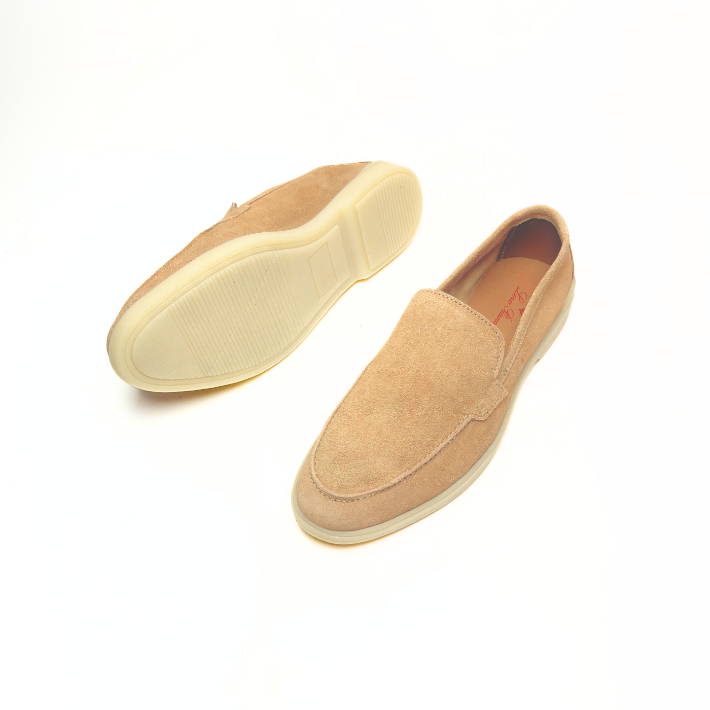 Old Money Suede Leather Loafers (Light Brown)