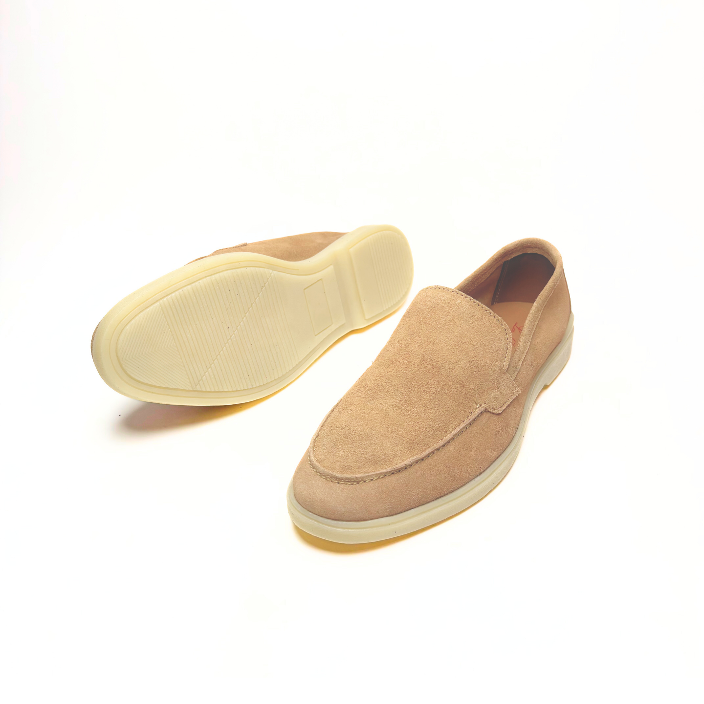Old Money Suede Leather Loafers (Light Brown)