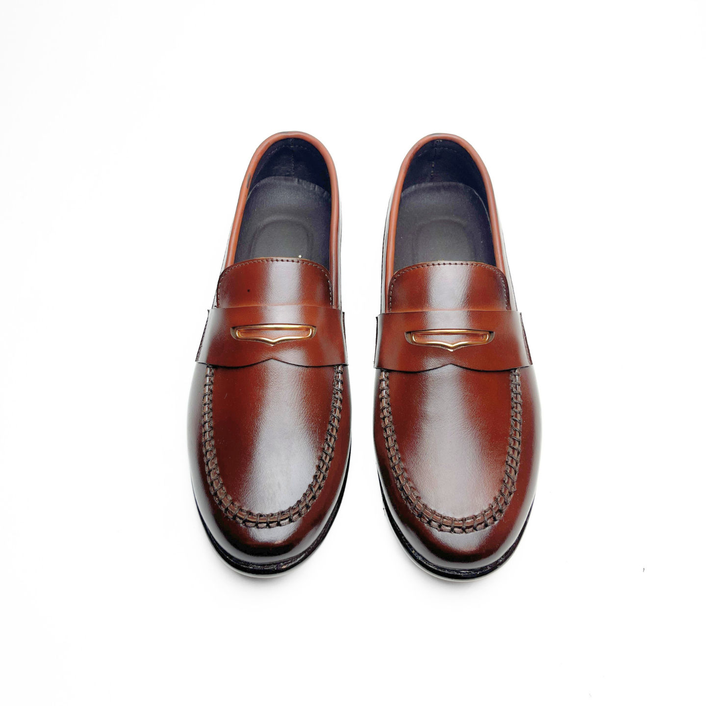 Rustic Charm Vegan Leather Loafers (Tan)(1005)