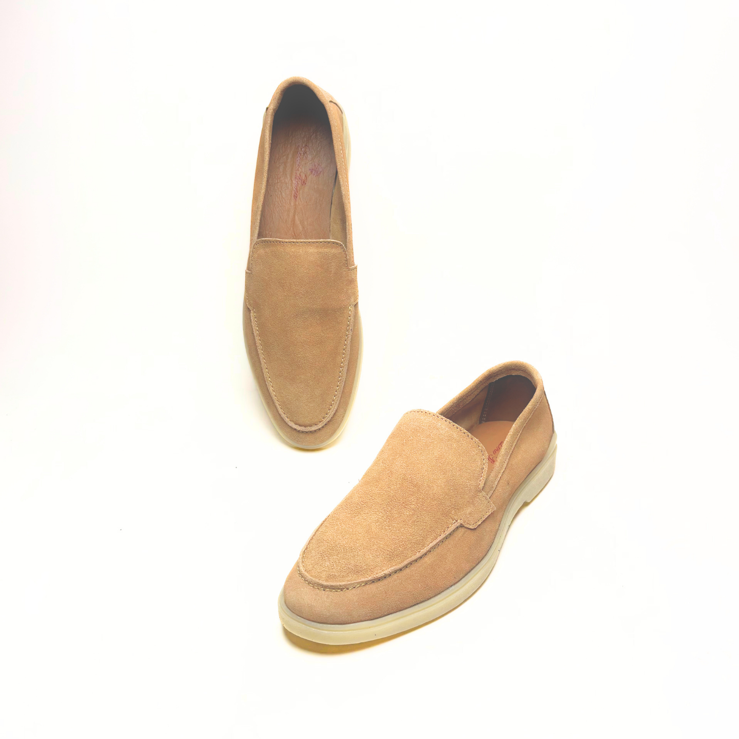 Old Money Suede Leather Loafers (Light Brown)