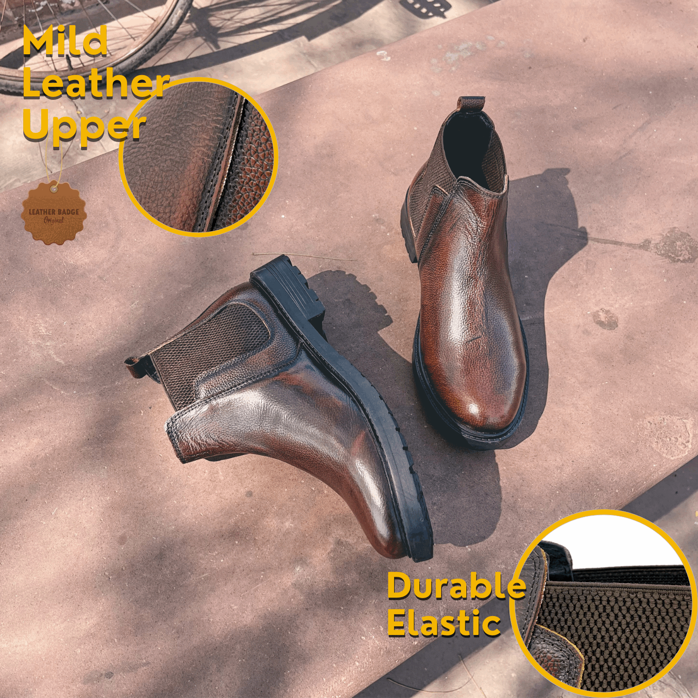 Men's MARSHAL Classic Full Grain Leather Chelsea Boots