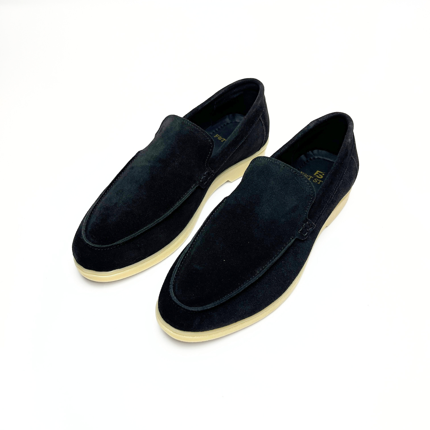 Old Money Suede Leather Loafers (Black)