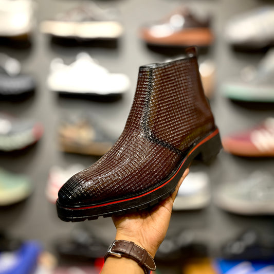 ZA Patent Croco Chunky Chelsea | Square