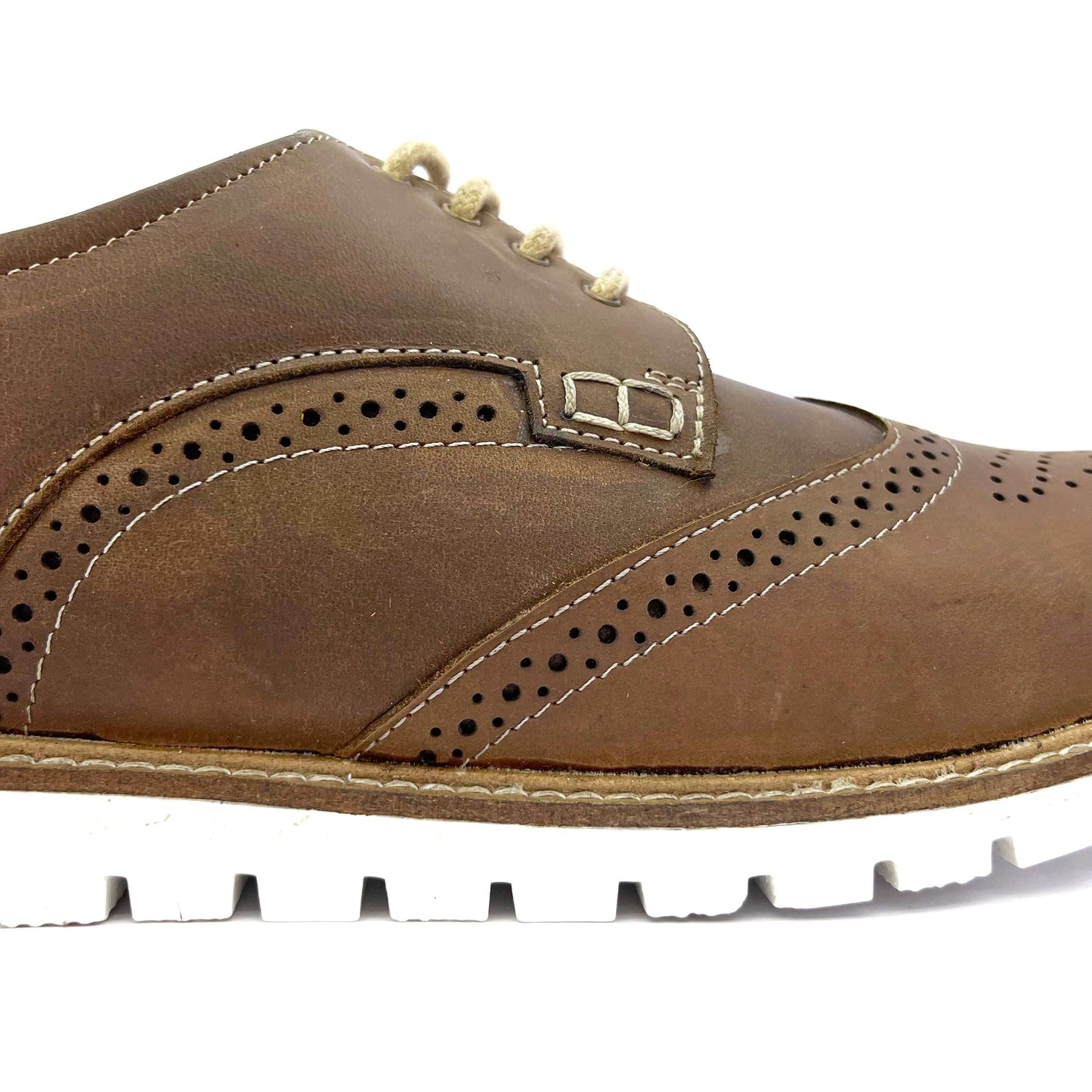 Men's Leather Brogue Shoes: Perfect for Casual & Formal Wear (Brown)