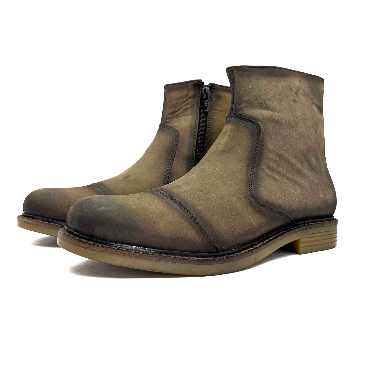 Original Chelsea high-end Slip-on Boots Genuine Nubuck leather for Men (Desert Brown)