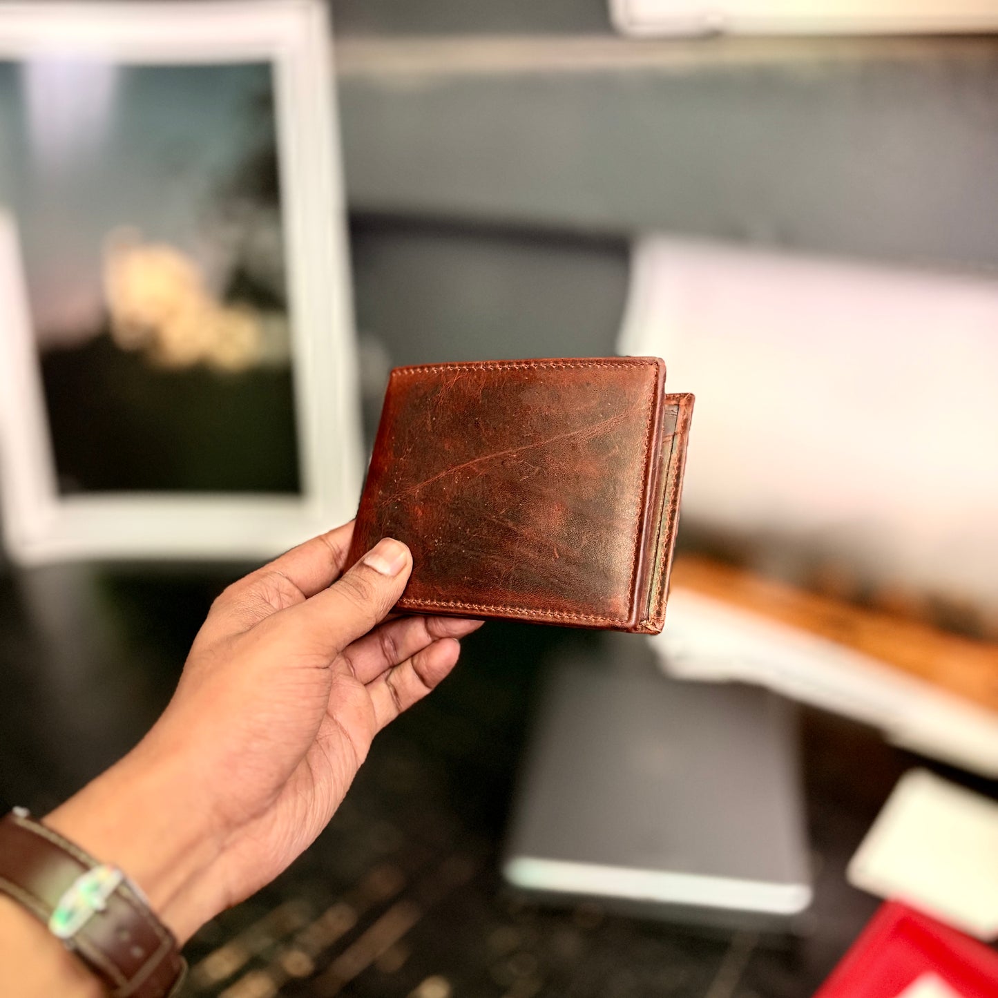 Card Wallet | Genuine Leather | Slim Design | Brown