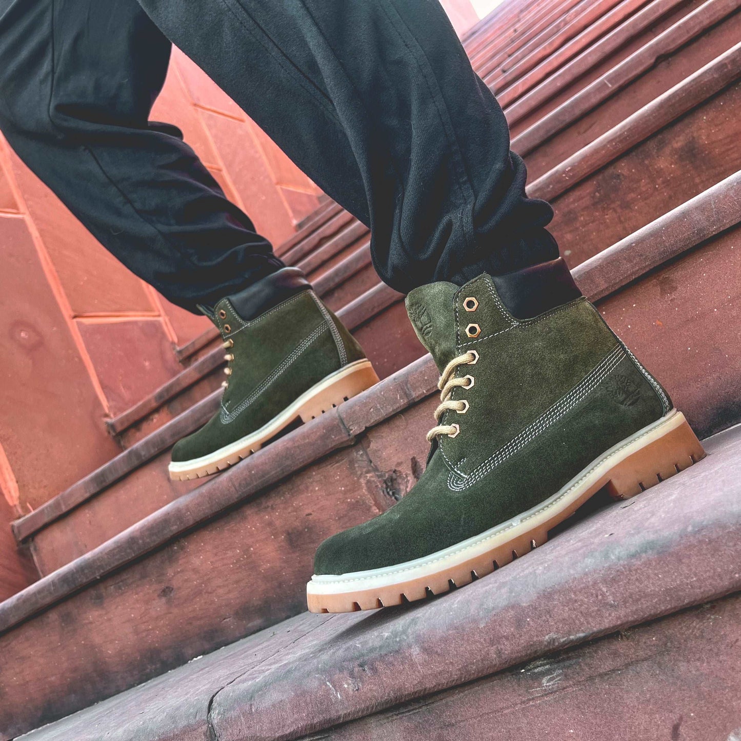 Men's BULLET Splash proof full Leather Classic Boots | Bike Riders Trekking Trails Backpacking and Hiking | All day wear