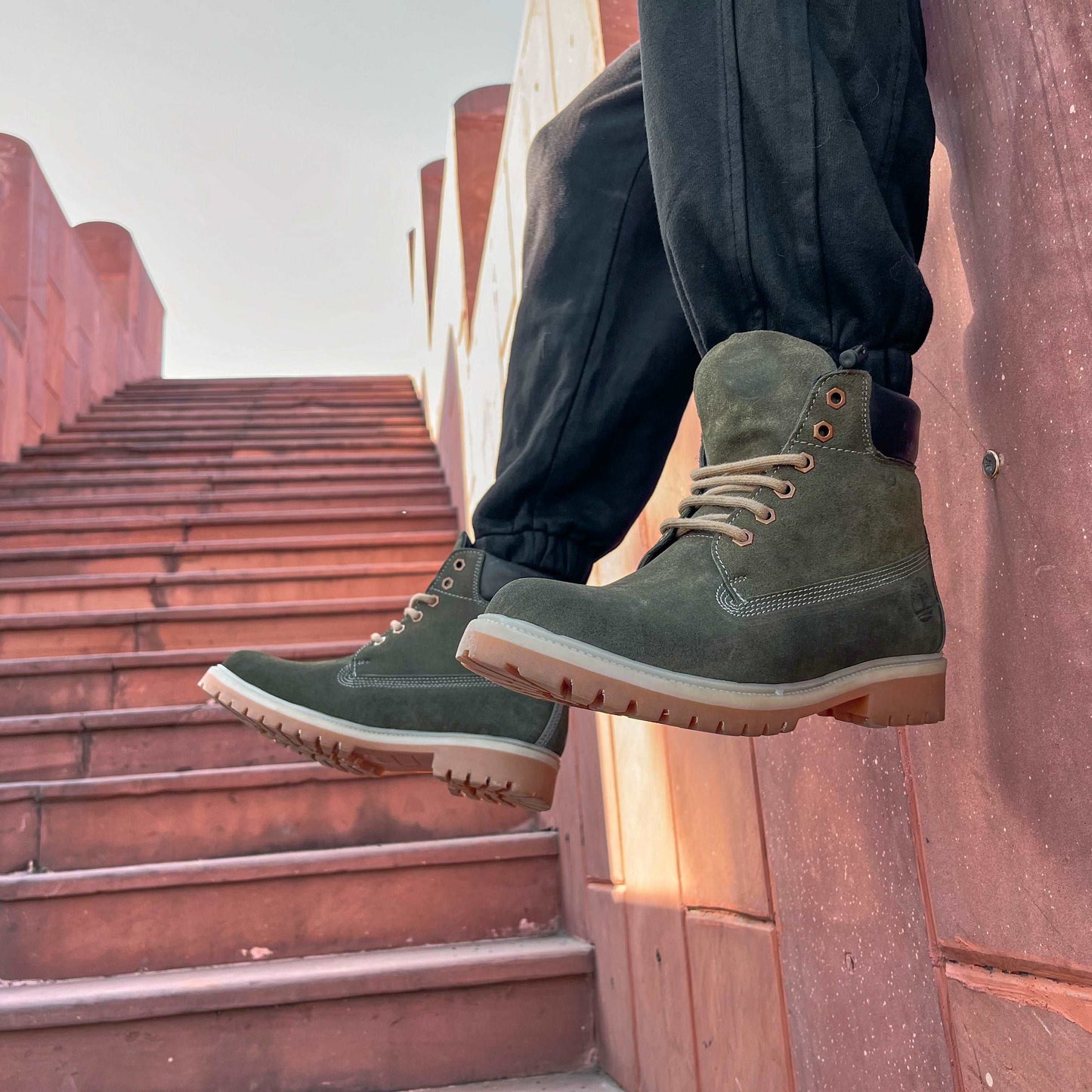 Men's BULLET Splash proof full Leather Classic Boots | Bike Riders Trekking Trails Backpacking and Hiking | All day wear