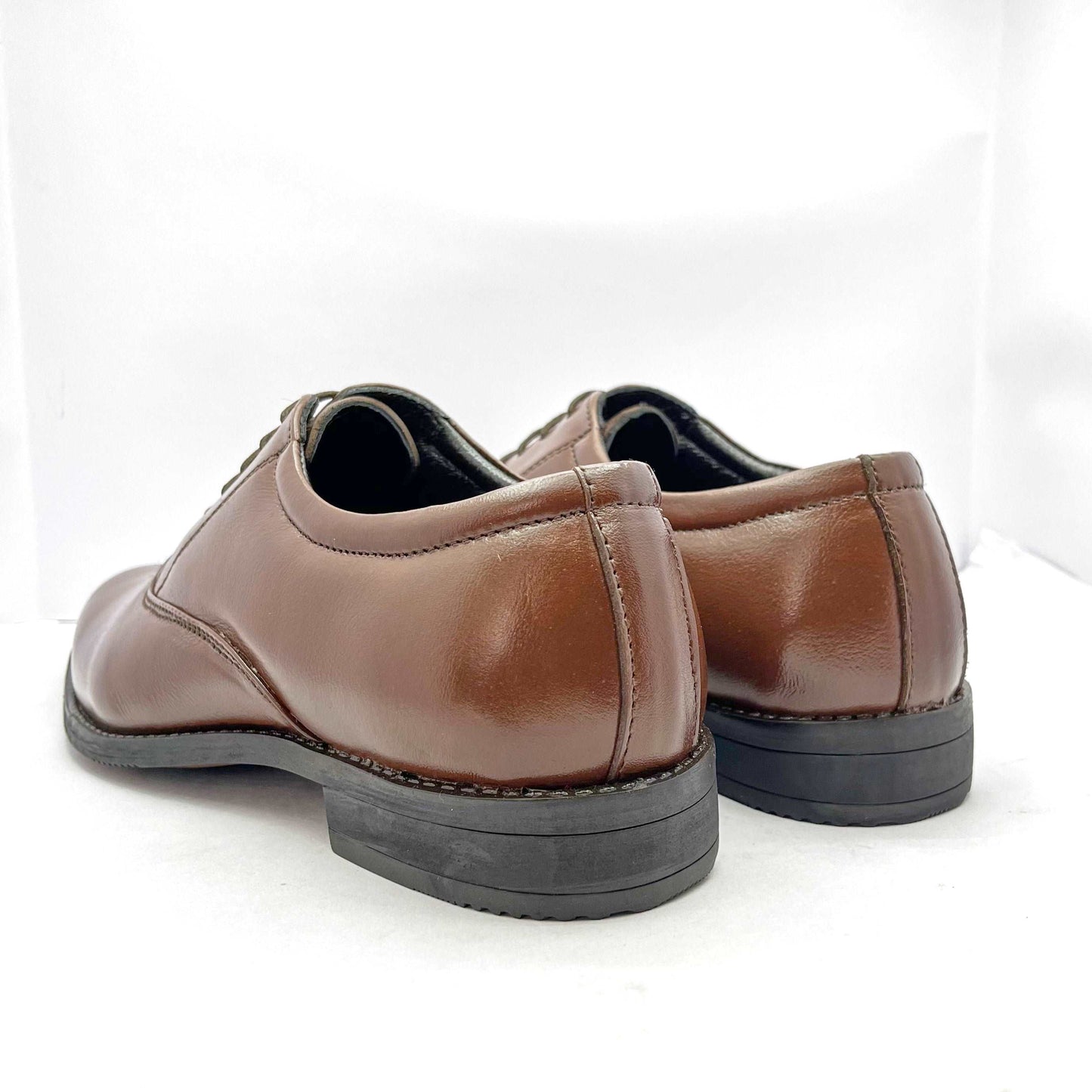 Handcrafted Oxford Black Formal Lace-up Derby Shoes (Brown)