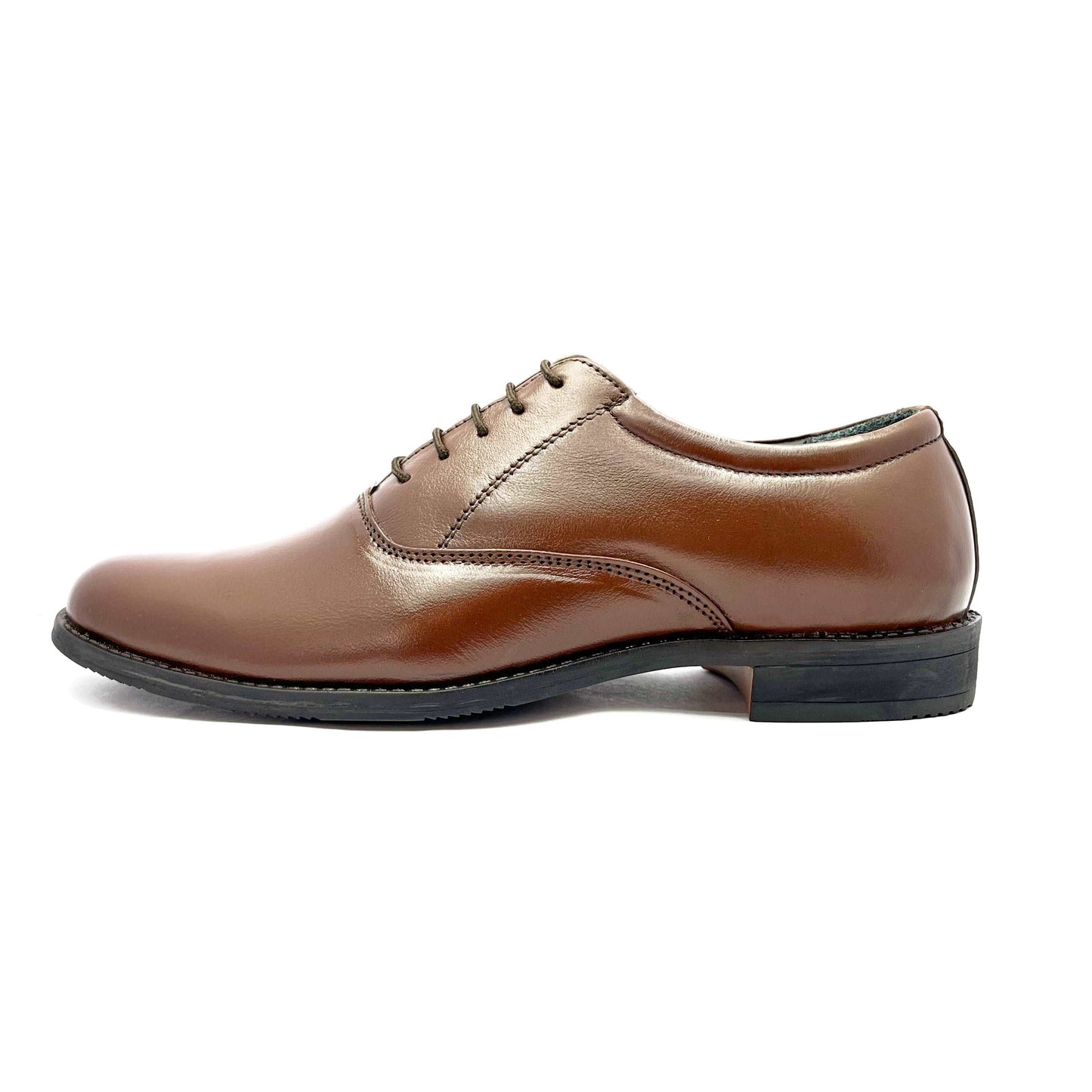 Handcrafted Oxford Black Formal Lace-up Derby Shoes (Brown)