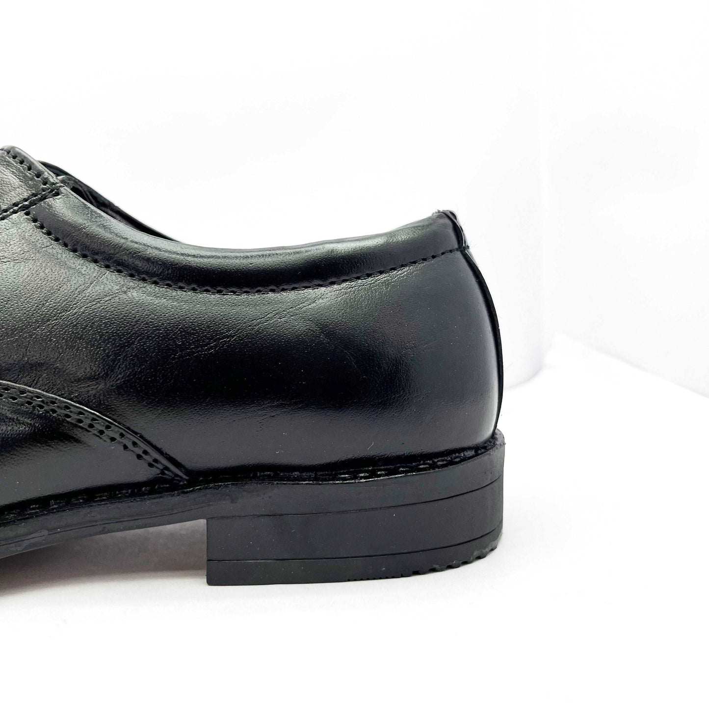 Handcrafted Oxford Black Formal Lace-up Derby Shoes (Black)