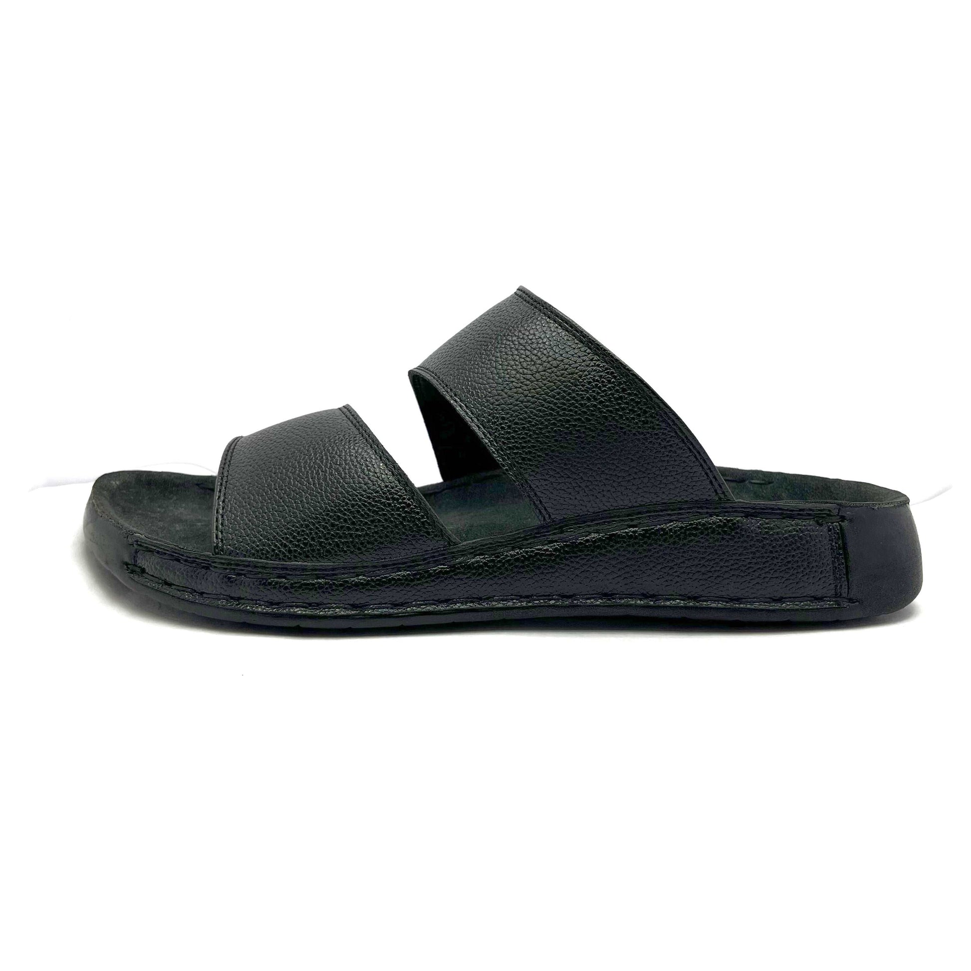 Double Strap Slippers for Men (Black)