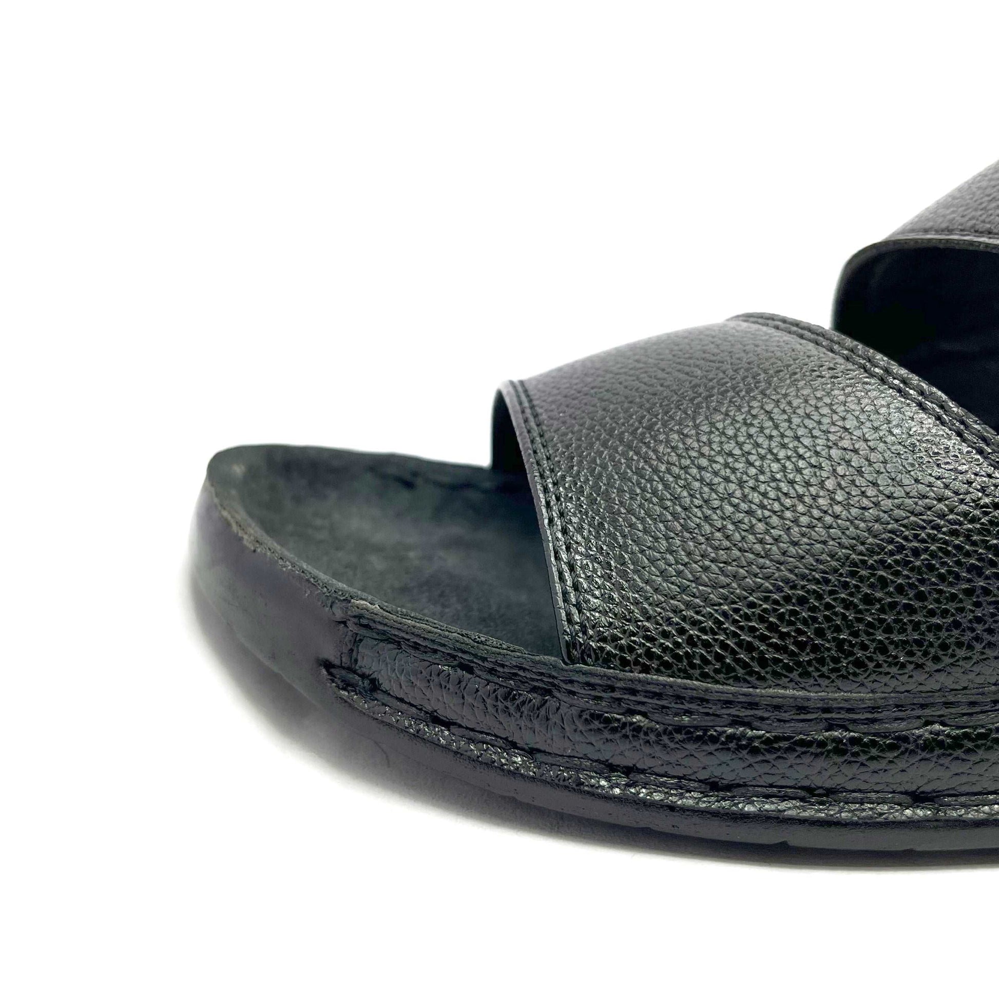 Double Strap Slippers for Men (Black)