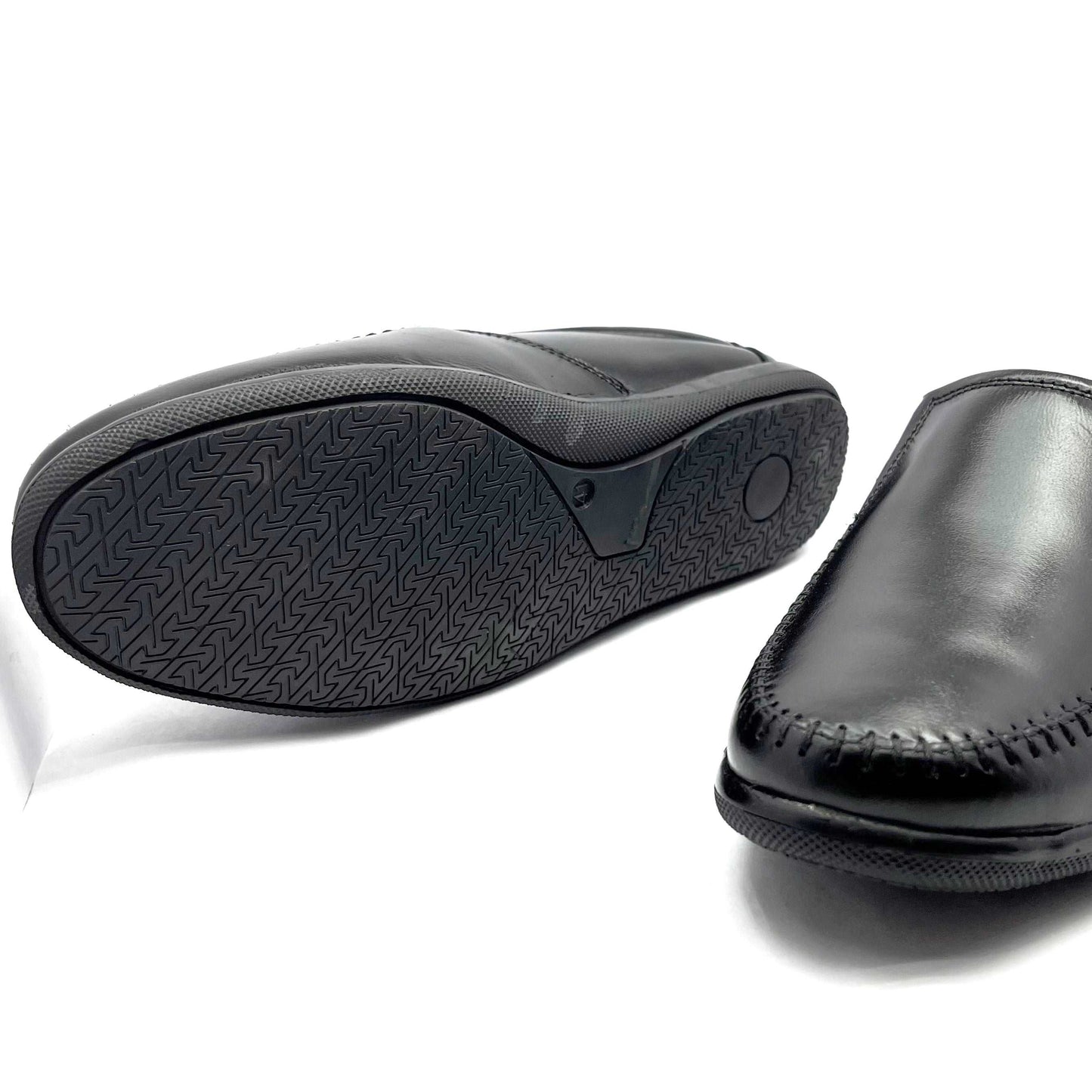 Premium Men's Leather Mules: Stylish Comfort for Every Occasion (Black)
