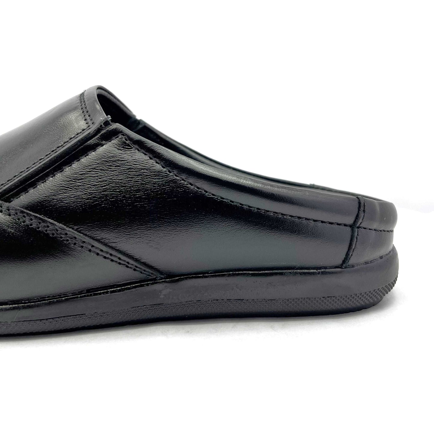 Premium Men's Leather Mules: Stylish Comfort for Every Occasion (Black)
