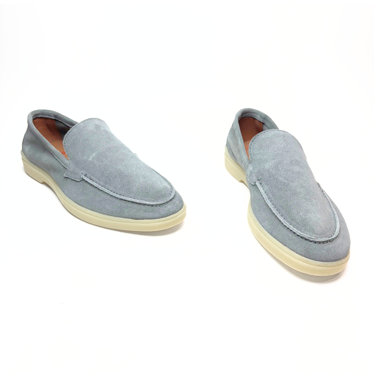Old Money Suede Leather Loafers (Grey)