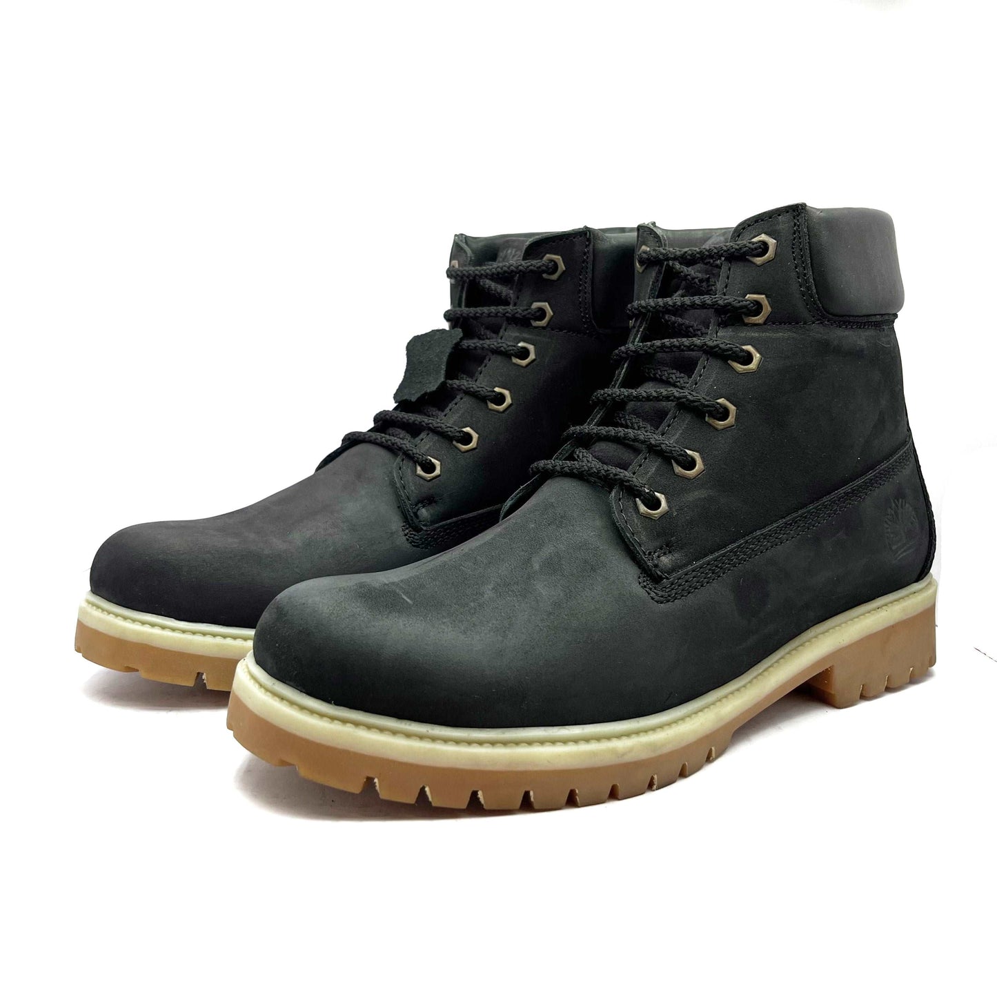 leather boots for men with laces and rugged look