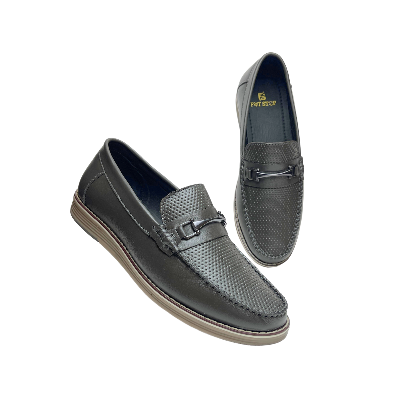 Stylish Olive Green Leather Loafers for Men - Premium Comfort & Elegance