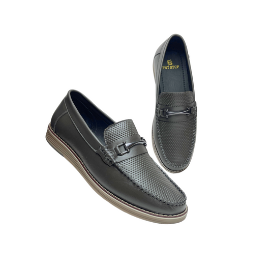 Stylish Olive Green Leather Loafers for Men - Premium Comfort & Elegance