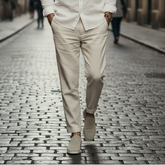 Old Money Suede Leather Loafers (Cream) (Free Suede Shoe Wipes)