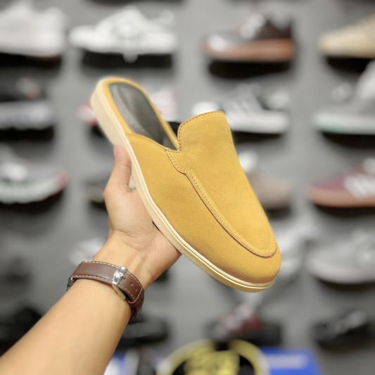 Old Money Suede Leather Mules (Tan)