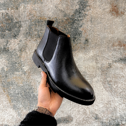 The OG Elastic Chelsea Boots with Stitching (Black)