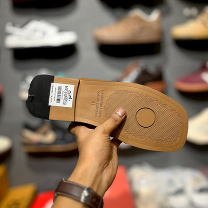 HERME Slippers | Buckle | Brown