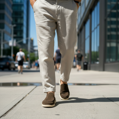 Old Money Suede Leather Mules (Brown)