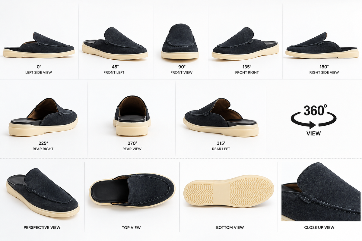 Suede Leather Mules (Black)