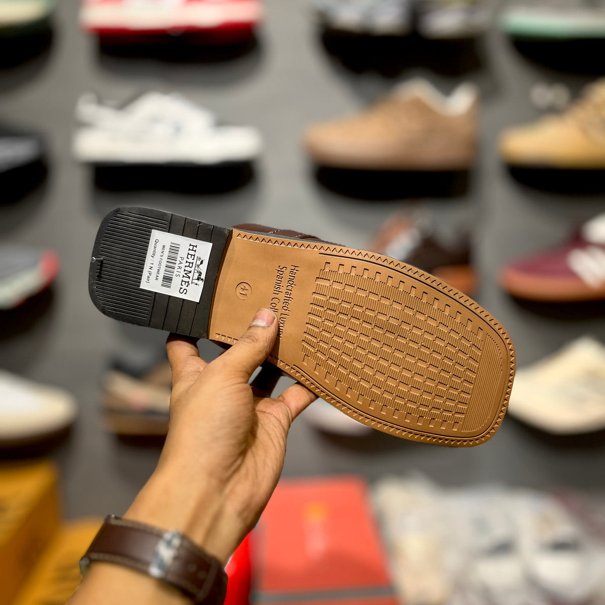 HERME Slippers | 2 Strap | Brown