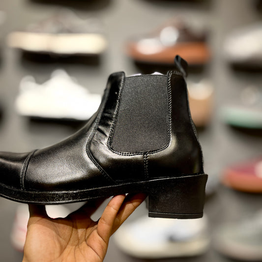 AW Cuban Leather Chelsea | Elastic