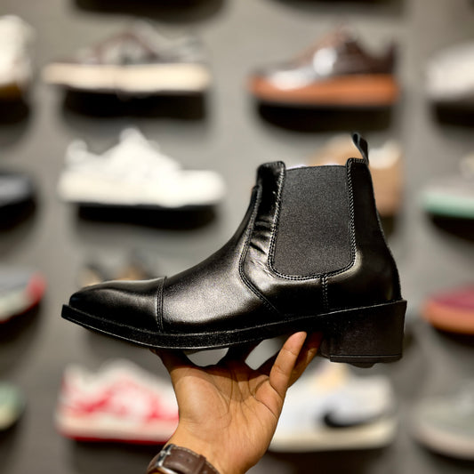 AW Cuban Leather Chelsea | Elastic