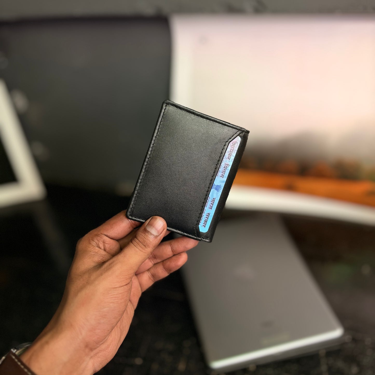 Card Wallet | Genuine Leather | Slim Design | Black